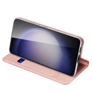 DUX DUCIS Skin Pro Faux Leather Wallet Flip Case for Samsung Galaxy S23 FE - Rose Gold