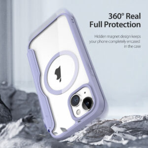 DUX DUCIS Skin X Pro MagSafe Flip Wallet Case for Apple iPhone 15 Plus - Purple