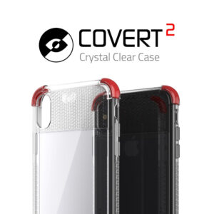 Ghostek Covert 2 Clear Protective Rear Case Cover for Apple iPhone X / Xs - Red