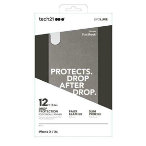 Tech21 Evo Luxe Premium Tough Case Cover for Apple iPhone X / XS - Black