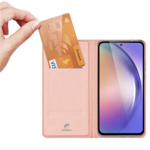 DUX DUCIS Skin Pro Faux Leather Wallet Flip Case for Samsung Galaxy A55 5G - Rose Gold