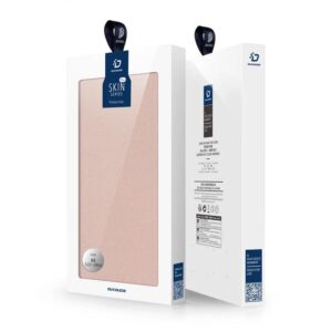 DUX DUCIS Skin Pro Faux Leather Wallet Flip Case for Samsung Galaxy S25 Ultra - Rose Gold