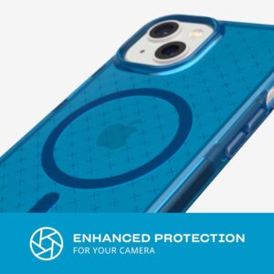 Tech21 EvoCheck Tough MagSafe Rear Case Cover for Apple iPhone 14 - Classic Blue