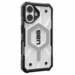 Urban Armor Gear (UAG) Pathfinder MagSafe Tough Case Cover for Apple iPhone 16 - Clear/ Black