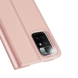 DUX DUCIS Skin Pro Faux Leather Wallet Flip Case for Xiaomi Redmi 10, Rose Gold