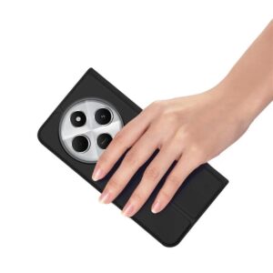 DUX DUCIS Skin Pro Faux Leather Wallet Flip Case for Xiaomi Redmi 14C / 14R - Black