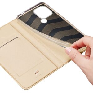DUX DUCIS Skin Pro Faux Leather Wallet Flip Case for Xiaomi Redmi A1+ (Plus) - Gold