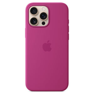 Official Apple Silicone Magsafe Rear Case Cover for iPhone 16 Pro Max - Fuschia