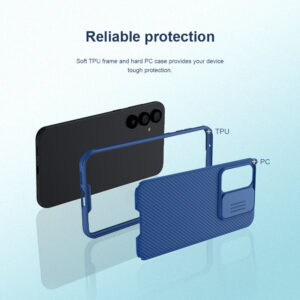 Nillkin CamShield Pro Lens Protector Case Cover for Samsung Galaxy S23 FE - Blue