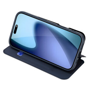 DUX DUCIS Skin Pro Faux Leather Wallet Flip Case for Apple iPhone 17 - Blue