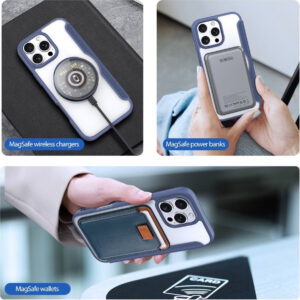 DUX DUCIS Skin X Pro MagSafe Flip Wallet Case for Apple iPhone 16 Pro Max - Blue