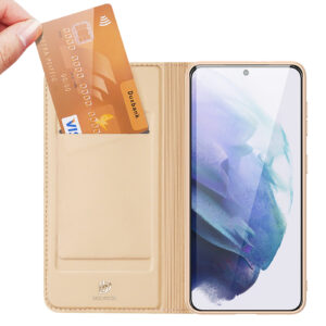 DUX DUCIS Skin Pro Wallet Flip Case for Samsung Galaxy S22+ Plus 5G - Gold