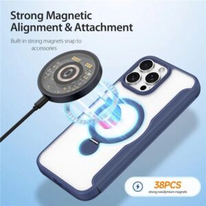 DUX DUCIS Skin X Pro MagSafe Standing Flip Wallet Case for Apple iPhone 16 Pro Max - Blue