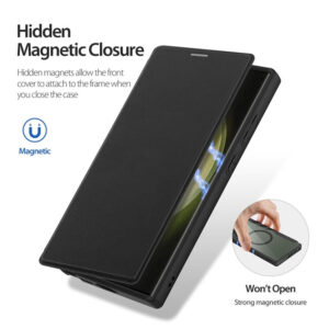 DUX DUCIS Skin X Pro Tough Rugged Flip Wallet Case for Samsung Galaxy S23 Ultra - Black