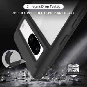 Armoured™ Shield Tough Matte Frosted Rear Case Cover for Google Pixel 7 - Black