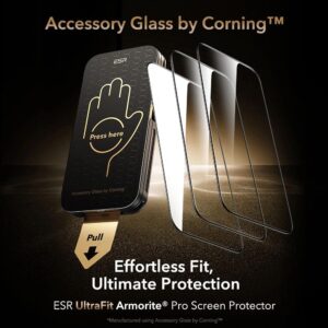ESR Armorite Pro Ultrafit Tough Tempered Glass Screen Protector for Apple iPhone 17 Pro Max - Black Edge