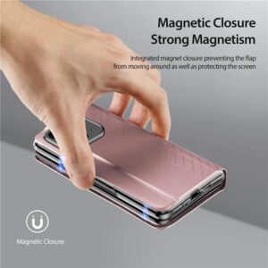 Dux Ducis Bril Leather Wallet Flip Case for Google Pixel 9 Pro Fold - Pink