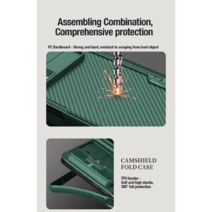 Nillkin CamShield Camera Lens Protector Case for Samsung Galaxy Z Fold5 5G - Deep Green
