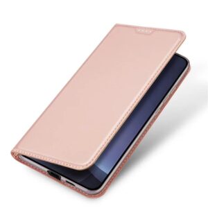 DUX DUCIS Skin Pro Faux Leather Wallet Flip Case for Samsung Galaxy S25 - Rose Gold