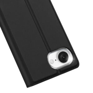 DUX DUCIS Skin Pro Faux Leather Wallet Flip Case for Apple iPhone 16e - Black