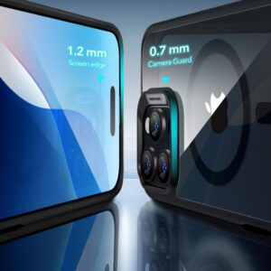 ESR Classic Hybrid Tough Rear Case + Tempered Screen Protector for iPhone 16 Pro Max - Clear Black