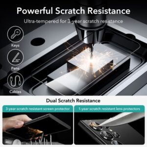 ESR Screen Shield Tempered Glass Protector Set for Samsung Galaxy S24 Ultra