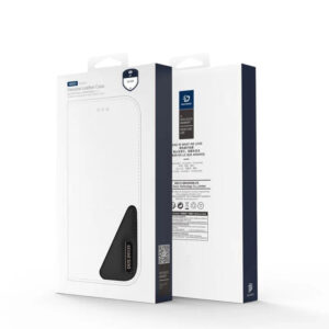 DUX DUCIS Real Leather Flip RFID Wallet Case for Apple iPhone 16e - Black