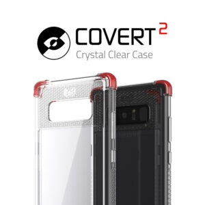 Ghostek Covert 2 Clear Protective Case Cover for Samsung Galaxy Note 8 - Red