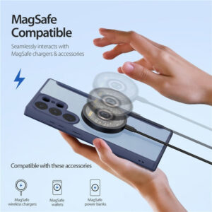 DUX DUCIS Skin X Pro Tough Rugged Flip Wallet Case for Samsung Galaxy S23 Ultra - Blue