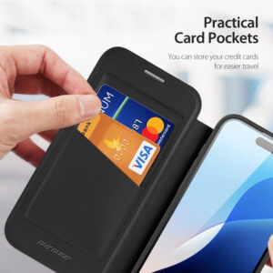 DUX DUCIS Skin X Pro MagSafe Flip Wallet Case for Apple iPhone 16 Pro Max - Black