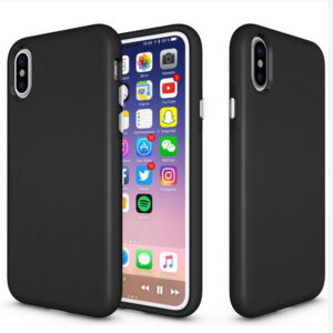 Fuse™ Matte Tough Textured Hybrid Rear Case Cover for Apple iPhone X / Xs - Black