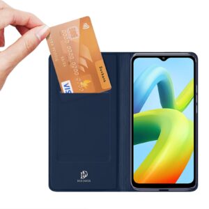 DUX DUCIS Skin Pro Faux Leather Wallet Flip Case for Xiaomi Redmi A1+ (Plus) - Blue