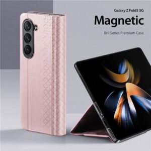 Dux Ducis Bril Leather Case Cover for Samsung Galaxy Z Fold5 5G - Pink