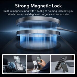 ESR Magsafe Case w/ Screen & Lens Protection for Apple iPhone 15 - Frosted Black