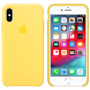 Official Apple Silicone Case for iPhone XS - Canary Yellow