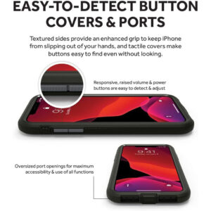 Griffin Survivor Extreme 360 Rugged Case for Apple iPhone 11 Pro Max, Black / Grey