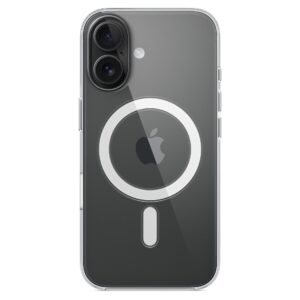 Official Apple Silicone Magsafe Rear Case Cover for iPhone 16 - Clear