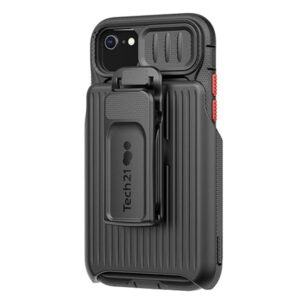 Tech21 Evo Max Ultra-Protective and Rugged Phone Case with Holster for Apple iPhone 7 / 8/ SE 2020/ SE 2022 Black