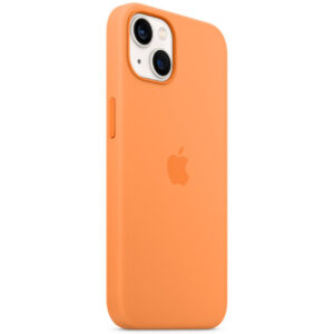 Official Apple Silicone Magsafe Rear Case Cover for Apple iPhone 13 - Marigold / Orange