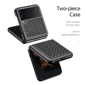 DUX DUCIS Venice Leather Case Cover for Samsung Galaxy Z Flip3 5G - Black