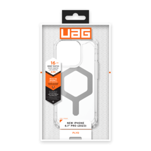 Urban Armor Gear (UAG) Plyo MagSafe Tough Case Cover for Apple iPhone 15 Pro- Ice