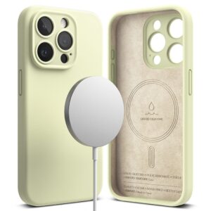 Ringke Slim Silicone Magsafe Matte Rear Case for Apple iPhone 15 Pro - Sunny Lime