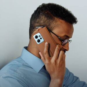 Dux Ducis Skin X2 Tough Rugged Flip Wallet Case for Xiaomi Redmi Note 12 4G - brown