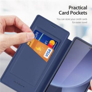 DUX DUCIS Skin X Pro Magnetic Flip Wallet Case for Samsung Galaxy S25 Ultra - Blue
