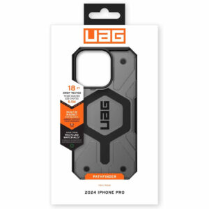 Urban Armor Gear (UAG) Pathfinder MagSafe Tough Case Cover for Apple iPhone 16 Pro - Ash