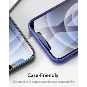 ESR 3 Pack, Screen Shield Tempered Glass Protector for Apple iPhone 12 / 12 Pro - Clear