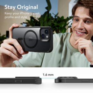 ESR Classic HaloLock MagSafe Tough Case for Apple iPhone 15 Plus- Clear/Black