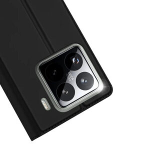 DUX DUCIS Skin Pro Faux Leather Wallet Flip Case for Xiaomi 15 Pro - Black