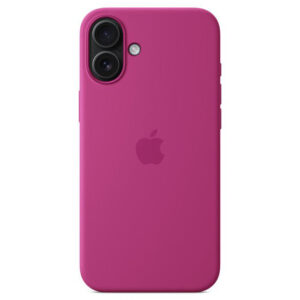 Official Apple Silicone Magsafe Rear Case Cover for iPhone 16 Plus - Fuschia