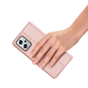 DUX DUCIS Skin Pro Faux Leather Wallet Flip Case for Xiaomi Poco X4 GT - Rose Gold